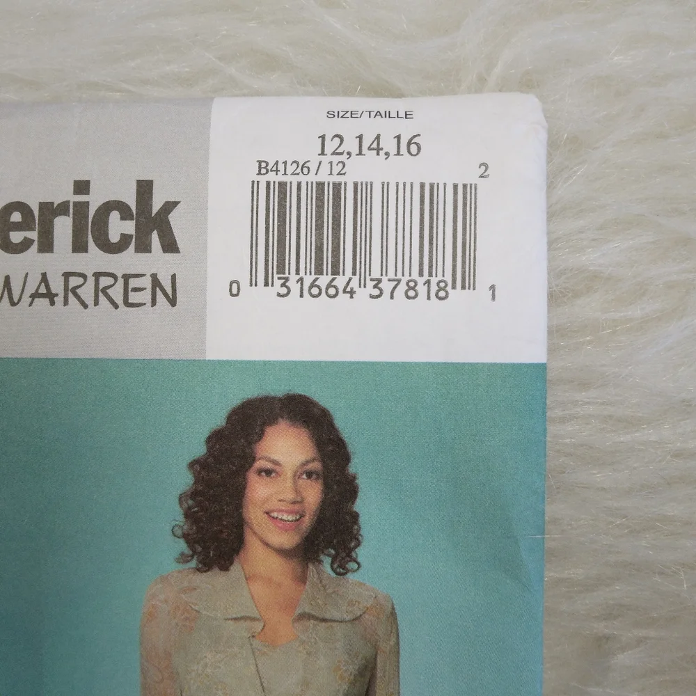 BUTTERICK B4126 SZ 12-16 Misses Unlined Jacket & Lined A-line Dress